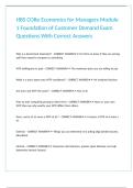 HBS CORe Economics for Managers Module 1 Foundation of Customer Demand Exam Questions With Correct Answers&period;