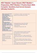 PECT Module 1 Exam Newest &sol;PECT Module 1  Preparation &sol;PECT Module 1 Practice Exam With  Complete  Questions And Correct Answers  &vert;Already Graded A&plus;