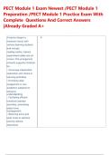 PECT Module 1 Exam Newest &sol;PECT Module 1  Preparation &sol;PECT Module 1 Practice Exam With  Complete  Questions And Correct Answers  &vert;Already Graded A&plus;