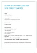 HAZMAT TECH 1 EXAM QUESTIONS WITH CORRECT ANSWERS