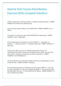 Hazmat Tech Course &lpar;Final Review Exercise&rpar; With Complete Solutions