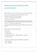 Hazmat Tech CDC Questions With Correct Answers