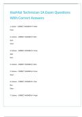 HazMat Technician 1A Exam Questions With Correct Answers