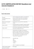 CCTC CERTIFICATION REVIEW Questions And  Answers Graded A&plus;
