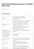 CCTC NATCO Questions and Answers &vert; Fall 2026 &vert;  100&percnt; Correct