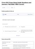 Civics EOC Exam Study Guide Questions and  Answers &vert; Fall 2026 &vert; 100&percnt; Correct