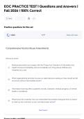 EOC PRACTICE TEST 1 Questions and Answers &vert;  Fall 2026 &vert; 100&percnt; Correct