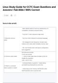 Linux Study Guide for CCTC Exam Questions and  Answers &vert; Fall 2026 &vert; 100&percnt; Correct