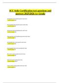ICC Soils Certification test questions and  answers 20252026 A&plus; Grade 