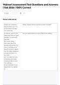 Walmart Assessment Test Questions and Answers  &vert; Fall 2026 &vert; 100&percnt; Correct