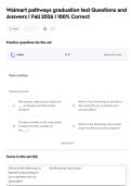 Walmart pathways graduation test Questions and  Answers &vert; Fall 2026 &vert; 100&percnt; Correct