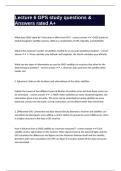 Lecture 6 GPS study questions & Answers rated A&plus;