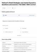Walmart's Retail Strategies and Market Dynamics  Questions and Answers &vert; Fall 2026 &vert; 100&percnt; Correct