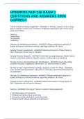 HONDROS NUR 155 EXAM 1 QUESTIONS AND ANSWERS 100% CORRECT 