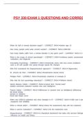 PSY 330 EXAM 1 QUESTIONS AND CORRECT ANSWERS