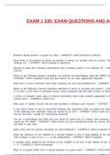 EXAM 1 330&colon; EXAM QUESTIONS AND ANSWERS
