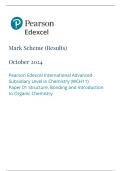 Pearson Edexcel International A-Level Chemistry WCH11 Paper 01 Mark Scheme &ndash; October 2024 PDF