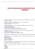 NSC 232 EXAM 3 EKU QUESTIONS AND CORRECT ANSWERS