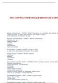 NSC 232 FINAL EKU EXAM QUESTIONS AND CORRECT ANSWERS