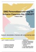 D662 Personalized Learning for Inclusive Classroom Key CONCEPT