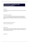 PTHA Exam 3 questions well answered graded A&plus;