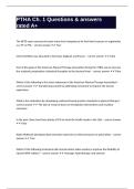 PTHA Ch&period; 1 Questions & answers rated A&plus;