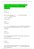 Psych 255 Liberty LU Online Quiz 4 With Correct Answers 2025-2026 Updated&period;