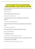 CNA&sol;GNA PRACTICE Exam QUESTIONS&comma; WITH ANSWERS LATEST UPDATE 2025&sol;2026
