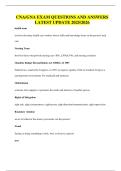 CNA&sol;GNA EXAM QUESTIONS AND ANSWERS LATEST UPDATE 2025&sol;2026