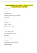 CNA&sol;GNA EXAM QUESTIONS AND ANSWERS LATEST UPDATE 2025&sol;2026