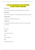 CNA&sol;GNA QUESTIONS AND ANSWERS LATEST UPDATE 2025&sol;2026