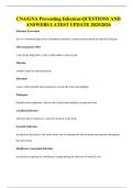CNA&sol;GNA Preventing Infection-QUESTIONS AND ANSWERS LATEST UPDATE 2025&sol;2026