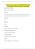 CNA&sol;GNA Personal Care-QUESTIONS AND ANSWERS LATEST UPDATE 2025&sol;2026