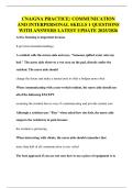 CNA&sol;GNA PRACTICE&colon; COMMUNICATION AND INTERPERSONAL SKILLS 1 QUESTIONS WITH ANSWERS LATEST UPDATE 2025&sol;2026