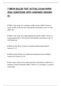 7 BREW BALLER TEST ACTUAL EXAM PAPER 2026 QUESTIONS WITH ANSWERS GRADED A&plus;