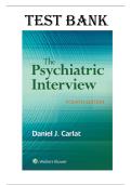 Test Bank for The Psychiatric Interview&comma; 4th Edition &ndash; Daniel J&period; Carlat &ndash; Complete Exam Questions & Answers