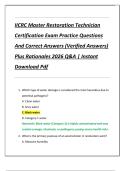 IICRC Master Restoration Technician  Certification Exam Practice Questions  And Correct Answers &lpar;Verified Answers&rpar;  Plus Rationales 2026 Q&A &vert; Instant  Download Pdf