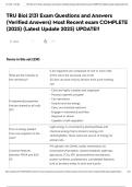 TRU Biol 2131 Exam Questions and Answers &lpar;Verified Answers&rpar; Most Recent exam COMPLETE &lpar;2025&rpar; &lpar;Latest Update 2025&rpar; UPDATE&excl;&excl;TRU Biol 2131 Exam Questions and Answers &lpar;Verified Answers&rpar; Most Recent exam COMPLETE &lpar;2025&rpar; &lpar;Latest Update 2025&rpar; UPDATE&excl;&excl;TRU Biol 21