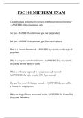 FSC 101 MIDTERM EXAM QUESTIONS AND ANSWERS 2026