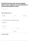 MAE 284 Final Exam fully solved & updated &lpar;latest version verified for accuracy&rpar; &lpar;Questions &plus; Answers&rpar; Solved 100&percnt; Correct&excl;&excl;
