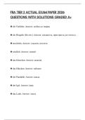 FRA TIER 2 ACTUAL EXAM PAPER 2026 QUESTIONS WITH SOLUTIONS GRADED A&plus;