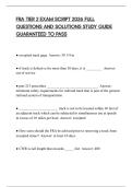 FRA TIER 2 COMPREHENSIVE EXAM PAPER 2026 QUESTIONS WITH CORRECT ANSWERS GRADED A&plus;