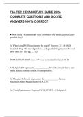 FRA TIER 2 EXAM STUDY GUIDE 2026 COMPLETE QUESTIONS AND SOLVED ANSWERS 100&percnt; CORRECT