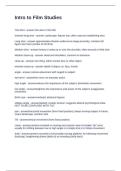 Intro to Film Studies Questions and Answers 100&percnt; Solved