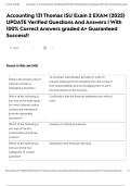 Accounting 131 Thomas ISU Exam 2 EXAM &lpar;2025&rpar; UPDATE Verified Questions And Answers &vert; With 100&percnt; Correct Answers graded A&plus; Guaranteed Success&excl;&excl;