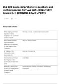 ESE 200 Exam comprehensive questions and verified answers ACTUAL EXAM 2025 TEST&excl;&excl; Graded A&plus; &vert; 2025&vert;2026 EXAM UPDATE