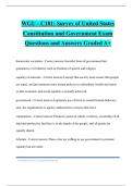 WGU - C181&colon; Survey of United States Constitution and Government Exam Questions and Answers Graded A&plus;