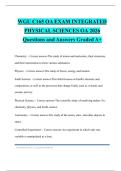 WGU C165 OA EXAM INTEGRATED PHYSICAL SCIENCES OA 2026 Questions and Answers Graded A&plus;