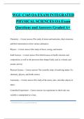 WGU C165 OA EXAM INTEGRATED PHYSICAL SCIENCES OA Exam Questions and Answers Graded A&plus;