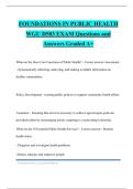 FOUNDATIONS IN PUBLIC HEALTH WGU D583 EXAM Questions and Answers Graded A&plus;